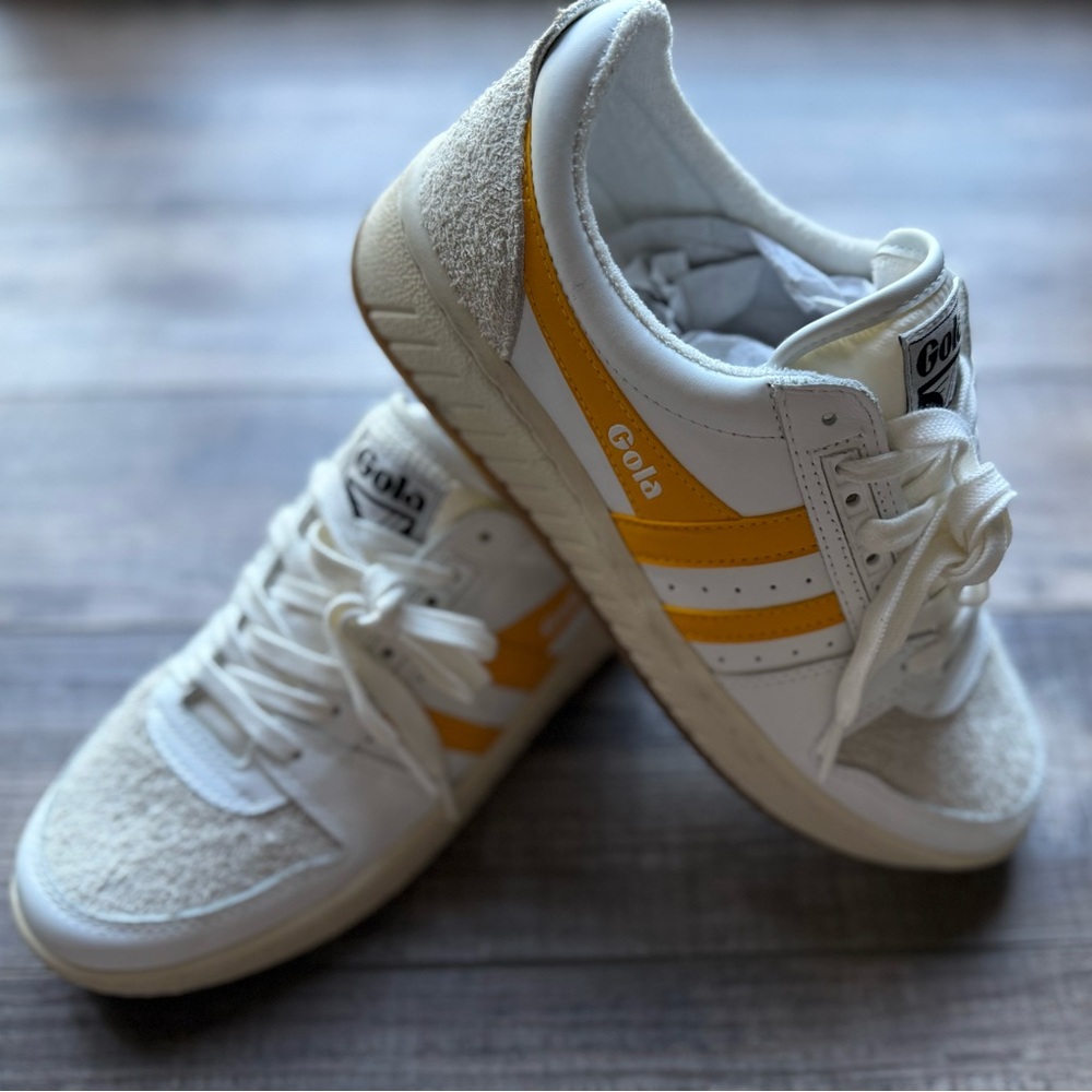 Gola For ZARA White and Yellow Grandslam Casual Sneakers - Picture 5 of 9